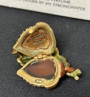 Jay Strongwater Estee Lauder Glistening Acorn Solid Perfume  New Box