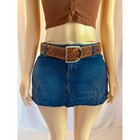     True Vintage 1970s Raw Leather Tooled Belt W  Tan  Brown  Red    Black Handcra