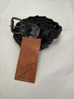 Medieval Knight Crusader Renaissance Black Leather Twin Belt Larp O s New