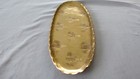 Vintage Arthur Armour Gold Finished Hammered Aluminum Tray Grain wheat Design