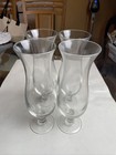 Vintage 80s Cocktail Parfait Hurricane Dessert Glass Lot Of 4 3 X 10 Inches