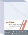 100 Pack Clear Binding Covers 8 Mil Polycover Report Cover Sheets 8-1 2 X 11    