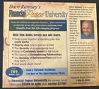 Dave Ramsey s Financial Peace University  audio Cd  Brand New