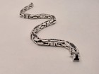 Sterling Silver Black Accent Geometric Link Bracelet 9 In 5mm 23 5g Unisex