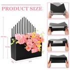 9 Pcs Black Floral Envelope Box Empty Flower Stripe Paper Packaging Florist