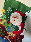 Bucilla Felt Christmas Stockings Finished  100  Hand Sewn  3-d  18    Long
