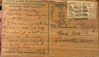 Vintage 1942 Florida Souvenir Wooden Hand-painted Postcard
