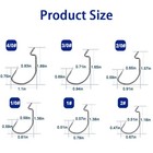 100pcs Ewg Worm Hooks Bass Trout Soft Plastic Lure Bait Offset Fishing Hooks