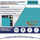 5ft Turquoise Fence Privacy Screen Commercial 95  Blockage Mesh Fabric Gromment