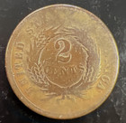 1865 Two Cent 2 Cent Piece Great Piece Of Obsolete Usa Coinage