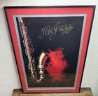 Vintage Hot Jazz Framed Poster Signed   rare 