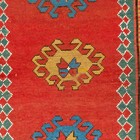 4x5 8 Ft Antique Caucasian Bordjalou Kazak Rug  Ca 1880  All Natural Dyes