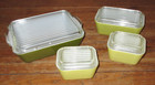 Vintage 8 Pc Pyrex Verde Green Refrigerator Set Complete W  Lids 503 502 501