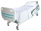 Flat Hospital Bed Sheets - Twin Size Flat Sheets - Cotton poly - 3-pack