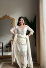 Women Indian pakistani Sarara Garara Gowns Salwar Kameez Party Wear Dress New
