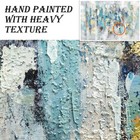 Abstract Modern Picture Wall Art  Blue Artwork Painting On 45 l X 30 w  Teal