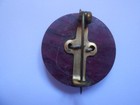 Machine Gun Corps    Ww1  Sweetheart Brooch On  Red brown Disc