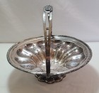 Antique Or Vintage Victorian Silverplate  Brides Basket With Handle