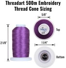 80 Spool Polyester Embroidery Machine Thread Sets - 500m Cones -2 Sets Available