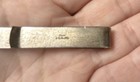 Sterling Silver Tie Bar Clip Clasp Floral Swirl Blue Gemstone Jewelry Tested