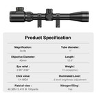 3-9x40 Optical Rifle Scope Rg Illuminated Mil Dot Reticle   20mm Mount F Hunting