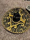 Vintage Calidad Extra Charro Sombrero Black And Gold Embroidered Hat