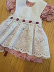 American Girl Doll Clothes Homemade 18  Eyelet Apron Dress Ag Doll Clothes  M59