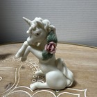 Vintage Bisque Porcelain Unicorns Figurines Lot Of 2