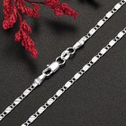 Real Solid 925 Sterling Silver Figaro Chain Necklace Men Women 16-22 Inch
