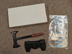 Condor Knife Combat Axe Double Bit Hardwood Handle Leather Sheath Carrier W box