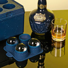 Clear Ice Ball Maker Tray - 2 Inch Ice Cube Maker Mold 4 Cavity Large Clear Ice
