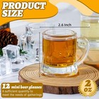 12pcs Mini Beer Mug Shot Glasses 2 Oz Clear Shot Glasses Bulk With Handles  Free