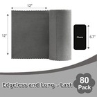 80 Pack Microfiber Cleaning Cloth Roll Reusable Paper Towels 12 x12  Tear Awa   