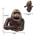 H 6 1 4inch Cast Iron Serious Sasquatch Bust Mechanical Coin Bank