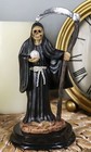 Ebros Black Santa Muerte With Scythe Statue 5 5  Tall Bone Mother