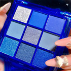 Blue Eyeshadow Palette Eye Shadow Makeup navy Blue Eyeshadow Shiny Sparkle Shimm