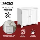 Redmon Shaker Style Double Door Storage Cabinet  Modern Wooden Furniture  White