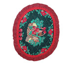 Quilted Christmas Holiday Placemats Gingerbread Men Basket Red Set Of 6 Vintage
