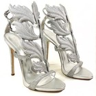 Giuseppe Zanotti          Women s Comfort Silver Leather Fashion Heel Sandals