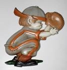 Sexton Vintage Baseball Catcher Metal Wall Decor Plaque 1970