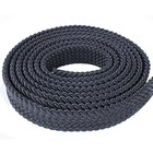 10 Feet  1 Inch Polypro Rope - Flat Hollow Braids 10 Feet Black