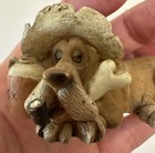 Lazy Hillbilly Hound Dawg By Trippie s Mini Vtg Set Of 4 Resin Figures Rare Htf