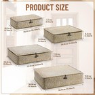 Set Of 4 Seagrass Basket With Lid Wicker Storage Basket Decorative Storage Boxes