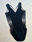 Gk Elite Leotard Gymnastics Black Tangled Bodysuit Usa Tank Leo Size  As