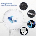6 8 10 12 16ft Fishing Cast Net Bait Easy Throw Hand Cast Strong Nylon Mesh Usa