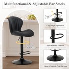 Colamy Bar Stools Set Of 2  Adjustable Modern Swivel Bar Chairs  Faux Leather