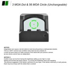 3 Moa Dot   56 Moa Circle Reticle Green Sight For Rmr Cut Psa Dagger
