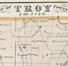 1875 Troy Twnshp  Ohio Plat Map Original Delaware County  14x13  Large