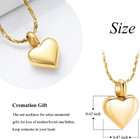 Small Heart Cremation Urn Necklace Ashes Memorial Ash Pendant Keepsake Jewelry