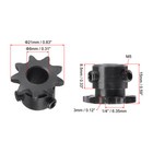  25 Chain Roller Sprocket 8mm Bore 1 4  Pitch 9 Tooth Type B Sprocket 2pcs